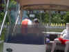 Captain Ernie pilots his ship.